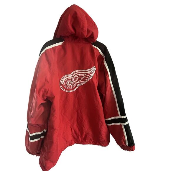 Vintage Detroit Red Wings 2XL Reversible G-III NHL Winter Jacket Coat Hood XXL - Picture 2 of 16